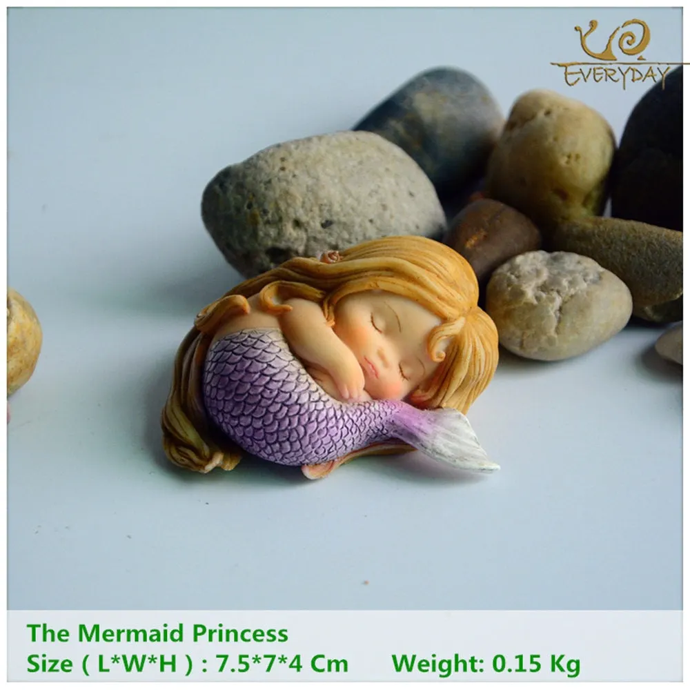 Everyday Collection Garden Fantasy Figurine Art Works Home Decor Gifts Resin Miniature Mermaid Princess Statue Fairy