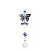 Butterfly Eye Crystal Hanging Light Catcher Pendant Garden Window Decor (B)