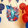 Statue of Liberty DIY Acrylic Diamond Painting Hanging Kit Special Shape Crystal Rhinestone Art Pendants Single Side Drill for Adults Gift Home Wall Or Window Decor