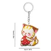 Bead Embroidery - Cat Beaded Counted Cross Stitch Keyring