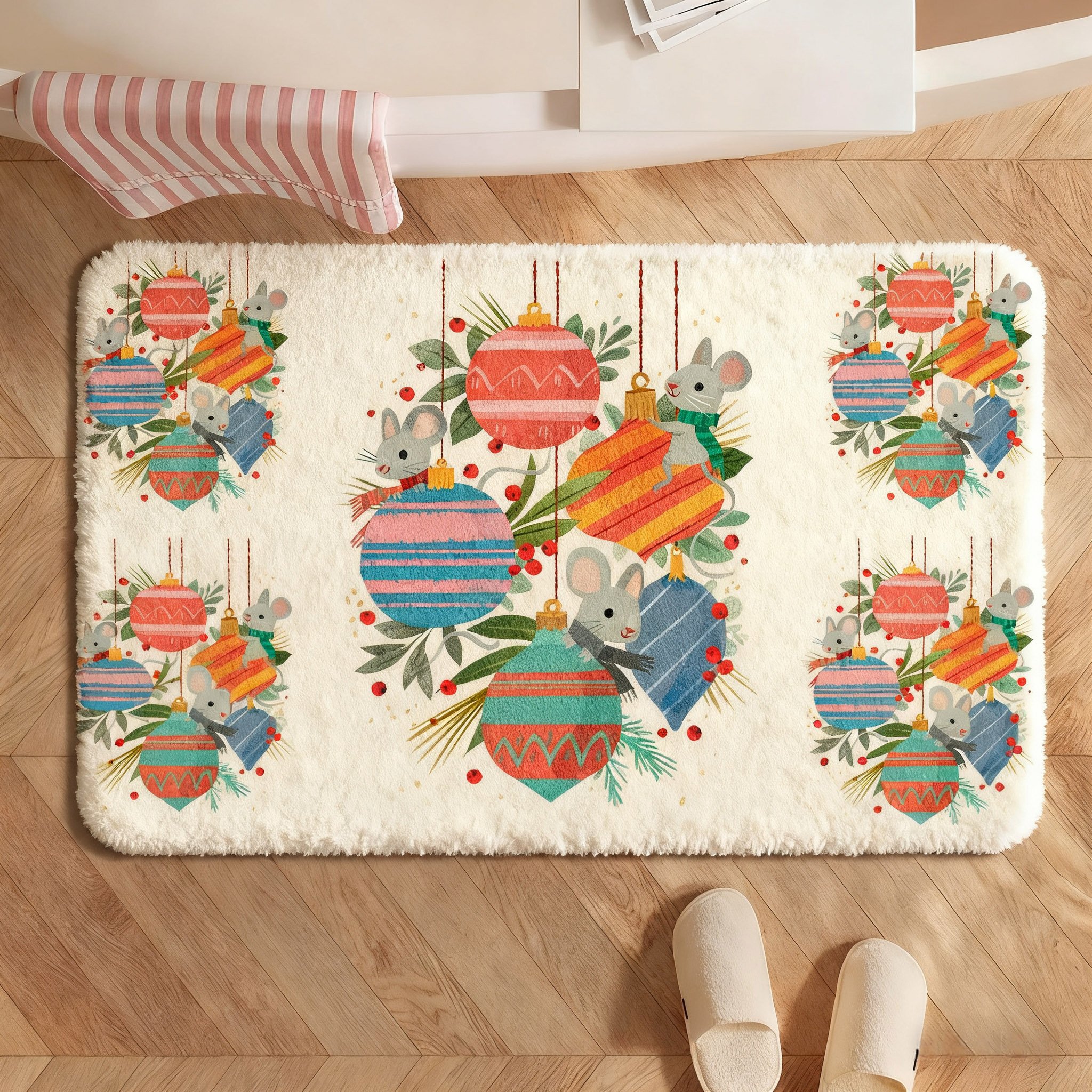 Christmas Mice Doormat
