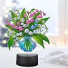 Acrylic Double Sided Butterfly Vase Diamond Painting LED Night Light Kit