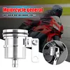 Aluminum Motorcycle Brake Fluid Reservoir Clutch Tank Oil Fluid Cup (Silver)