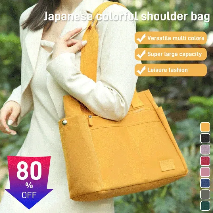 【Japanese handmade】8 colors Large capacity multi-pocket handbag