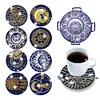 6/8Pcs Diy Diamonds Painting Coasters Cartoon Cup
