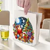 Acrylic Double Sided Christmas 5D DIY Diamond Art Paper Towel Storage Rack Decor Napkin Holder Kit