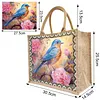 DIY Linen Waterproof Handbag Shopping Storage Bag Totes