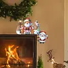 (US Local)DIY Xmas Diamond Painting Wooden Door Decoration for Feiend Gifts (Santa Claus)