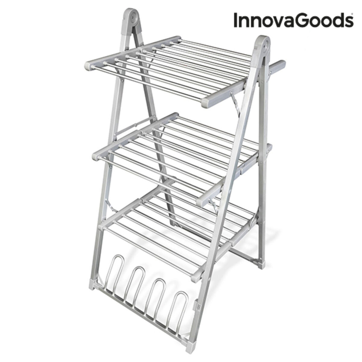 Folding Electric Clothesline Verayer InnovaGoods Grey Aluminium Plastic (Refurbished A)