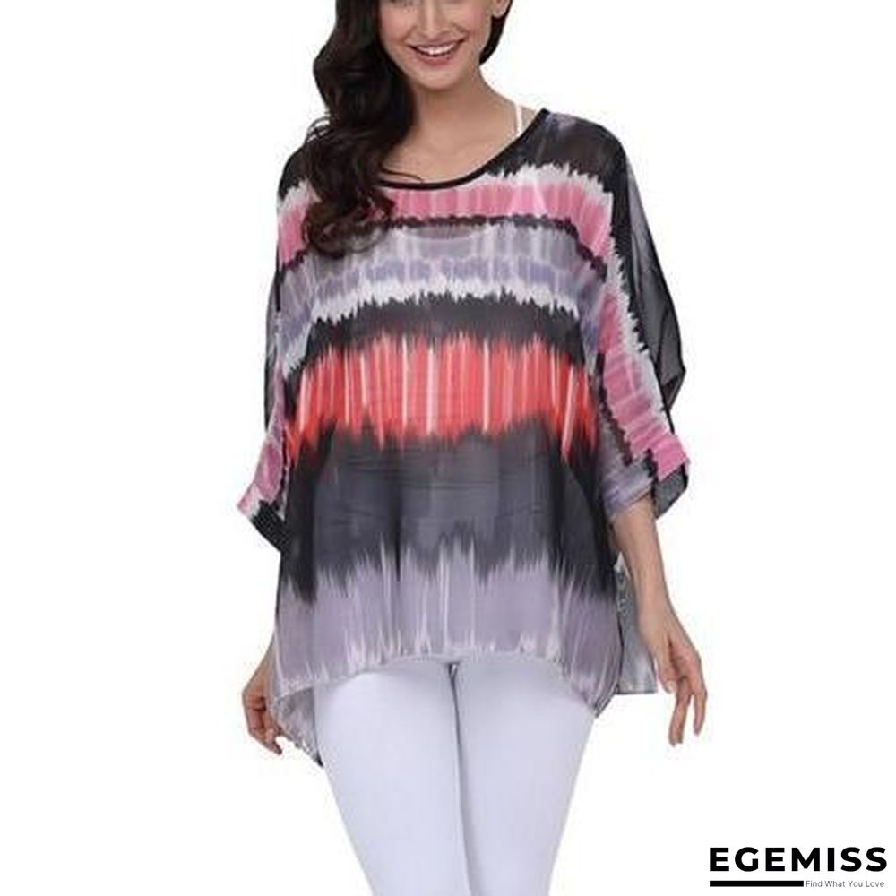 6XL Plus Size Women Chiffon Blouse Shirt Batwing Sleeve Tops Blouses | EGEMISS