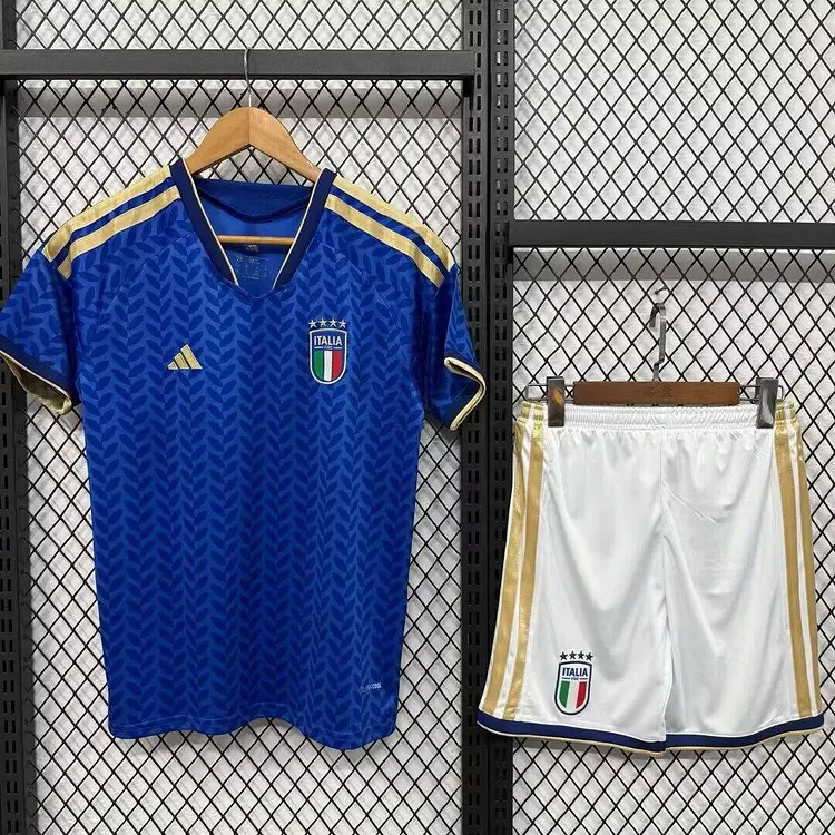 Kids Italy 2026 World Cup Home Football Jersey
