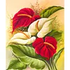 >SALE<Drawing Kit 5D Diamond Painting Full Square Drill (DF1011 Red White Flower)