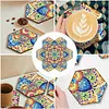 7pcs Crystal Drink Coasterss Diamond painting jewelry