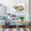 Rabbit Fairy Tale-Girl And Cat-14CT Stamped Cross Stitch 48*38cm/18.9*14.96in