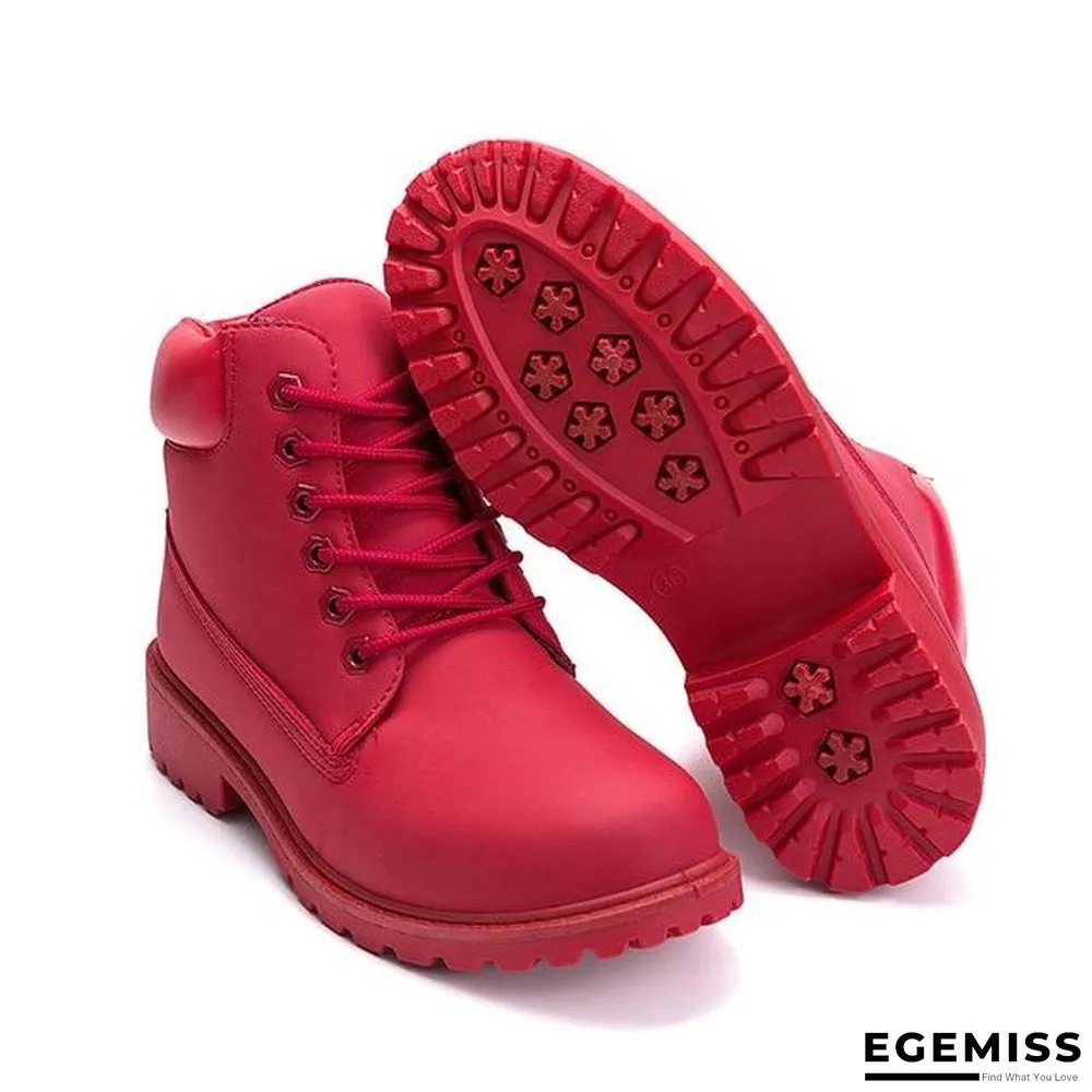 Autumn Early Winter Shoes Women Flat Heel Boots Fashion Keep warm Women's Boots Brand Woman Ankle Botas | EGEMISS