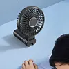 Umbrella Clip Fan Rechargeable Portable Handheld Fan for Home Office (Black)