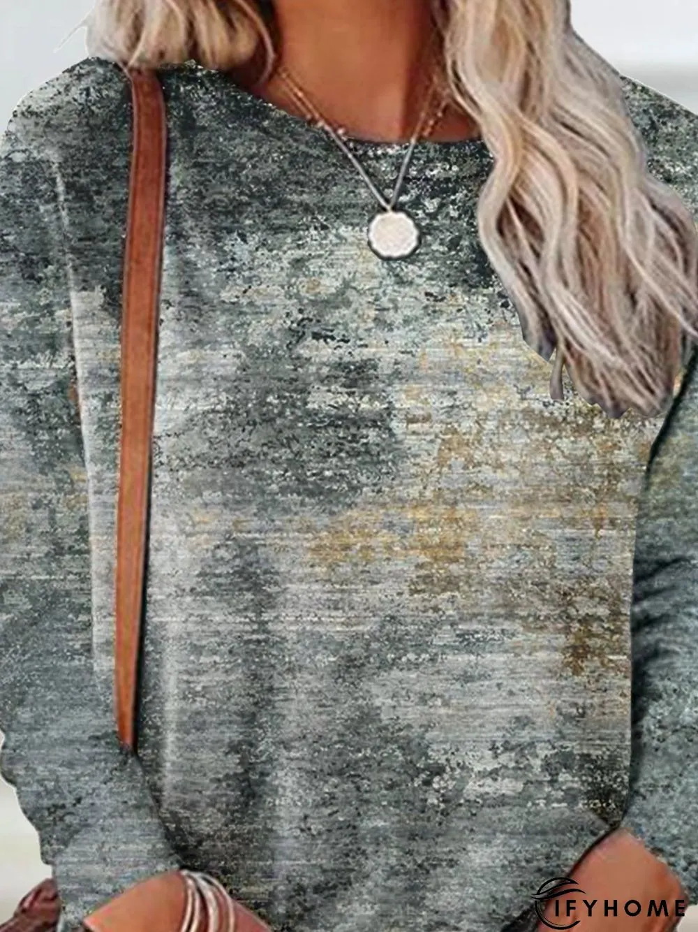 Casual Cotton Crew Neck Abstract Hoodies & Sweatshirt | IFYHOME