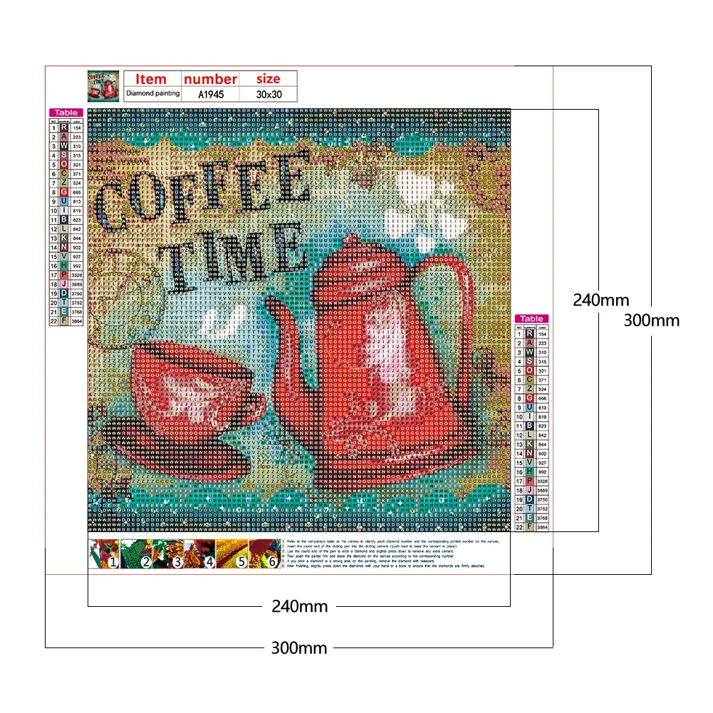 Diamond Painting - Full Round Drill - Coffee Time(30*30cm)