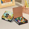 5D Dachshund DIY PU Diamond Painting Notecard Box with 160 Sheets Paper Holder