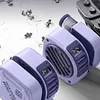Mechanical style hanging neck electric fan bladeless hanging neck fan with light for boys and girls mini charging lazy storage