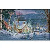 (Counted/Stamped) 14CT Christmas Snow Night - Cross Stitch 55x37cm/21.65*14.57in(Brand)