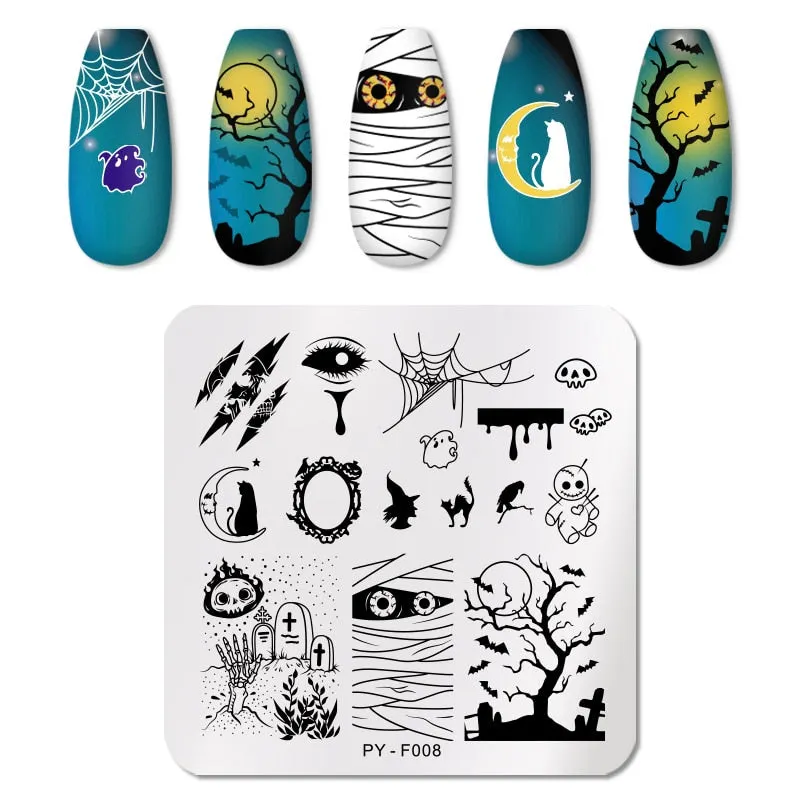 PICT YOU Animal Patterns Nail Stamping Plates Stainless Steel Nail Art Image Plate Stamp Template Stencil Tools PY-F011-Nail Inspo