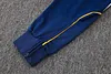 Joyfball 2025/2026 Kids Size Real Madrid Long Zipped Jacket Retro Version Royal Blue Soccer Jersey  1:1 Thai Quality 