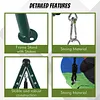 [US Local Warehouse] Swing Set Frame Rust Proof Outdoor Swing Stand Backyard Metal Hammock Stand Set Double Swinging Frame Set for Kindergarten Shopping Mall Park