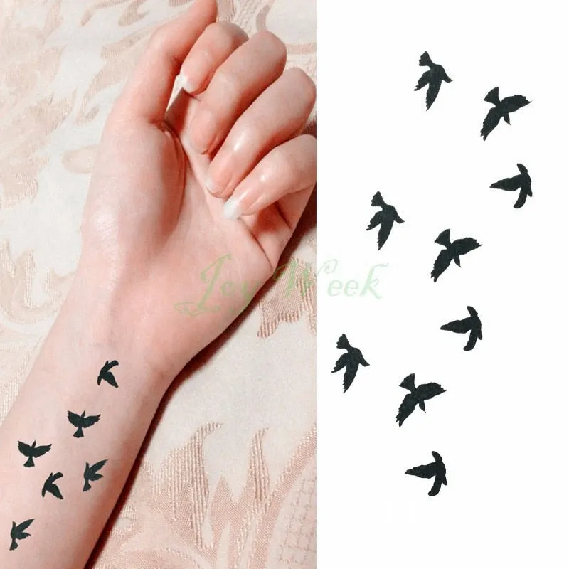 Waterproof Temporary Tattoo Sticker Swallow fly bird Flash Tatoo Fake Tatto arm leg Wrist Foot hand For Girl Men Women kids