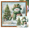 (Stamped/Counted) Christmas Snowman-11CT Cross Stitch 40*40cm