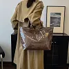 Sac fourre-tout imprim&eacute; lettres pour femme