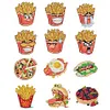 12PCS DIY Diamond Art Refrigerator Sticker for Home Decor (French Fries)