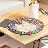 (US Local)Diamond Painting Wooden Serving Tray Decorative Diamond Painting Dining Plate(F)