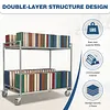 [US Local Warehouse] Heavy Duty Rolling Utility Cart with Wheels Handle 660lbs Capacity Rolling Cart