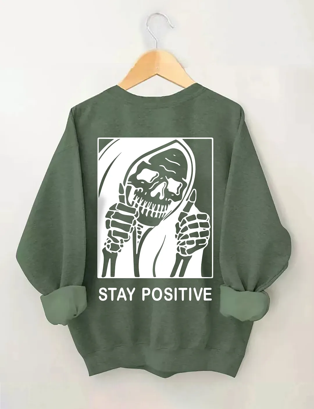 Stay Positive With Skeleton Sweatshirt