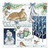 Christmas Deer - 14CT Stamped Cross Stitch Kit(32x32cm)