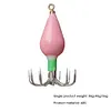10pcs Squid Jigs Hooks Cuttlefish Bait Fishhook (Pink Luminous 30g)