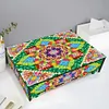Wood Mandala Diamond Painting Jewelry Storage Box for Necklaces Earrings Rings
