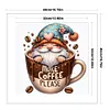Coffee Gnome-11CT Stamped Cross Stitch 40*40cm/15.75*15.75in