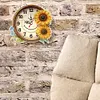 2Pcs Diamond Painting Ornament with Clock Function Hanging Clock Art Craft Decor
