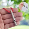 Titanium Emergency Whistle Ultralight Loud Safety Survival Whistle with Lanyard