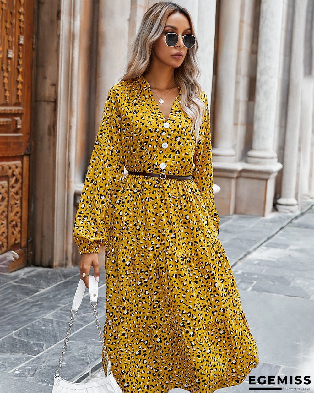 European and American Women's Leopard Print Dress Women | EGEMISS