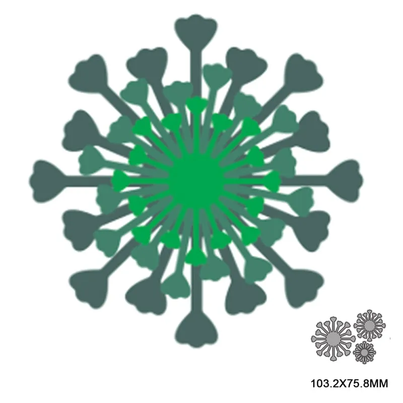 3pcs flower Metal Cutting Dies Stencils For DIY Scrapbooking Decorative Embossing Paper Cards Album Making Handcraft Die Cutting