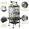 [US Local Warehouse] 60 Inch Large Bird Cage with Play Top and Rolling Stand Metal Parakeet Cage