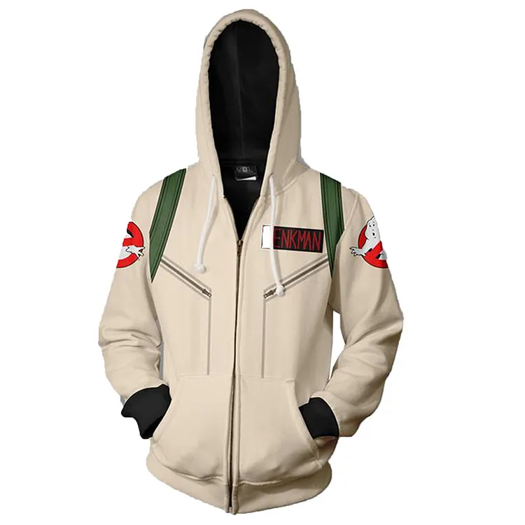 Ghostbusters Peter Creamy White Hoodie Coat Outfits Cosplay Costume Halloween Carnival Suit