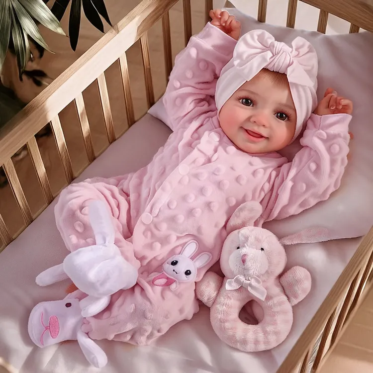 Babeside Smiling Reborn Baby Sunny 17'' &ndash; Little Infant Girl & A Heart-Healing Gift
