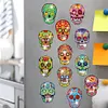 12PCS Diamond Painting Magnets Refrigerator for Adults Kids Fridge Car Kit(Skull)