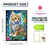 (US Local)50-Page A5 Cat Diamond Painting Notebook for Adult Holiday Birthday Gift