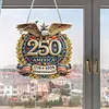250th Anniversary of US Eagle DIY Acrylic Diamond Painting Hanging Kit Special Shape Crystal Rhinestone Art Pendants Single Side Drill for Adults Gift Home Wall Or Window Decor