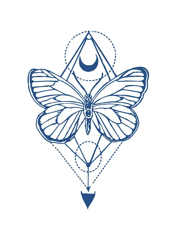S01-40 herbal tattoo stickers ins wind juice vegetation tattoo simulation stickers durable waterproof men and women